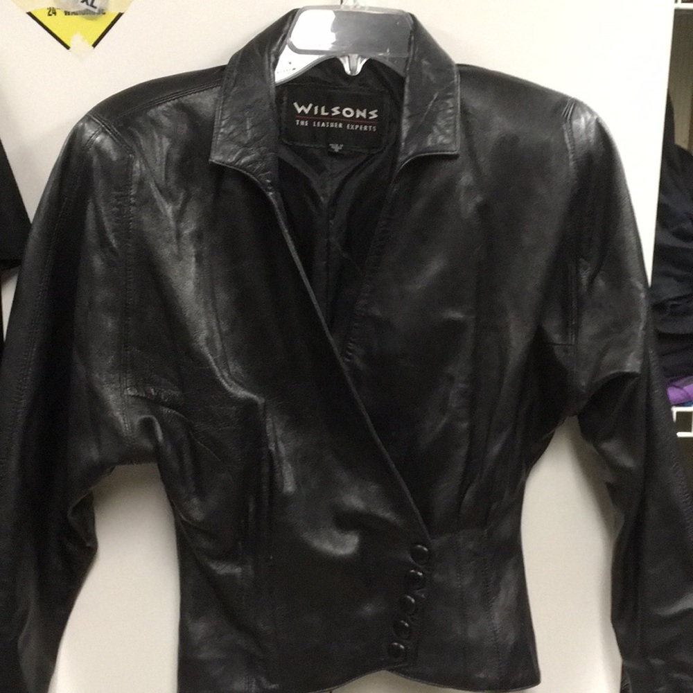 Wilson’s black leather jacket